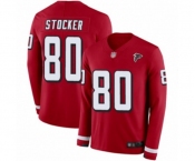 Men's Atlanta Falcons #80 Luke Stocker Limited Red Therma Long Sleeve Football Jersey