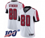 Men's Atlanta Falcons #80 Luke Stocker White Vapor Untouchable Limited Player 100th Season Football Jersey