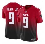 Men's Atlanta Falcons #9 Michael Penix Jr Red Black 2024 Draft F.U.S.E. Vapor Untouchable Limited Football Stitched Jersey