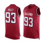 Men's Atlanta Falcons #93 Allen Bailey Limited Red Player Name & Number Tank Top Football Jersey