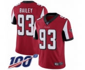 Men's Atlanta Falcons #93 Allen Bailey Red Team Color Vapor Untouchable Limited Player 100th Season Football Jersey