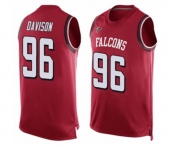 Men's Atlanta Falcons #96 Tyeler Davison Limited Red Player Name & Number Tank Top Football Jersey