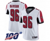 Men's Atlanta Falcons #96 Tyeler Davison White Vapor Untouchable Limited Player 100th Season Football Jersey