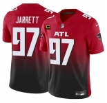 Men's Atlanta Falcons #97 Grady Jarrett Red Black 2024 F.U.S.E With 4-Star C Patch Vapor Untouchable Limited Stitched Football Jersey