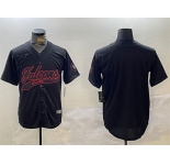 Men's Atlanta Falcons Blank Black With Patch Cool Base Stitched Baseball Jersey