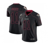 Men's Nike Atlanta Falcons #11 Julio Jones Limited Lights Out Black Rush NFL Jersey