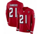Men's Nike Atlanta Falcons #21 Deion Sanders Limited Red Therma Long Sleeve NFL Jersey