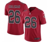 Men's Nike Atlanta Falcons #26 Tevin Coleman Limited Red Rush Vapor Untouchable NFL Jersey