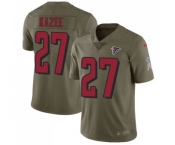Men's Nike Atlanta Falcons #27 Damontae Kazee Limited Olive 2017 Salute to Service NFL Jersey