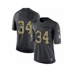 Men's Nike Atlanta Falcons #34 Brian Poole Limited Black 2016 Salute to Service NFL Jersey
