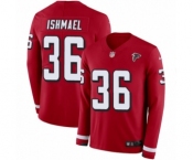 Men's Nike Atlanta Falcons #36 Kemal Ishmael Limited Red Therma Long Sleeve NFL Jersey