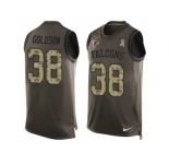 Men's Nike Atlanta Falcons #38 Dashon Goldson Limited Green Salute to Service Tank Top NFL Jersey