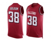 Men's Nike Atlanta Falcons #38 Dashon Goldson Limited Red Player Name & Number Tank Top NFL Jersey