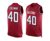 Men's Nike Atlanta Falcons #40 Derrick Coleman Limited Red Player Name & Number Tank Top NFL Jersey