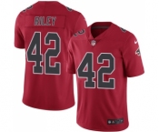 Men's Nike Atlanta Falcons #42 Duke Riley Limited Red Rush Vapor Untouchable NFL Jersey