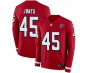 Men's Nike Atlanta Falcons #45 Deion Jones Limited Red Therma Long Sleeve NFL Jersey
