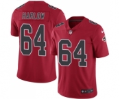 Men's Nike Atlanta Falcons #64 Sean Harlow Elite Red Rush Vapor Untouchable NFL Jersey