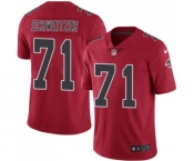 Men's Nike Atlanta Falcons #71 Wes Schweitzer Elite Red Rush Vapor Untouchable NFL Jersey