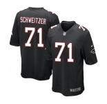 Men's Nike Atlanta Falcons #71 Wes Schweitzer Game Black Alternate NFL Jersey