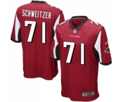 Men's Nike Atlanta Falcons #71 Wes Schweitzer Game Red Team Color NFL Jersey