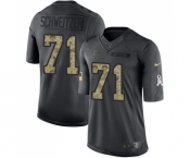 Men's Nike Atlanta Falcons #71 Wes Schweitzer Limited Black 2016 Salute to Service NFL Jersey