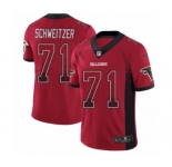 Men's Nike Atlanta Falcons #71 Wes Schweitzer Limited Red Rush Drift Fashion NFL Jersey