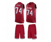 Men's Nike Atlanta Falcons #74 Tani Tupou Limited Red Tank Top Suit NFL Jersey