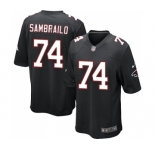 Men's Nike Atlanta Falcons #74 Ty Sambrailo Game Black Alternate NFL Jersey