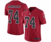 Men's Nike Atlanta Falcons #74 Ty Sambrailo Limited Red Rush Vapor Untouchable NFL Jersey