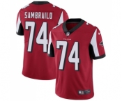 Men's Nike Atlanta Falcons #74 Ty Sambrailo Red Team Color Vapor Untouchable Limited Player NFL Jersey