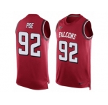 Men's Nike Atlanta Falcons #92 Dontari Poe Limited Red Player Name & Number Tank Top NFL Jersey