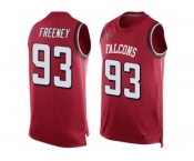 Men's Nike Atlanta Falcons #93 Dwight Freeney Limited Red Player Name & Number Tank Top NFL Jersey