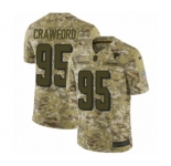 Men's Nike Atlanta Falcons #95 Jack Crawford Limited Camo 2018 Salute to Service NFL Jersey