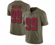 Men's Nike Atlanta Falcons #99 Terrell McClain Limited Olive 2017 Salute to Service NFL Jersey