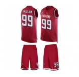 Men's Nike Atlanta Falcons #99 Terrell McClain Limited Red Tank Top Suit NFL Jersey