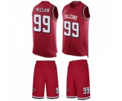 Men's Nike Atlanta Falcons #99 Terrell McClain Limited Red Tank Top Suit NFL Jersey
