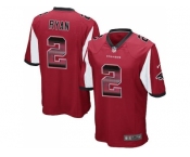 Nike Atlanta Falcons #2 Matt Ryan Red Team Color Men's Stitched NFL Limited Strobe Jersey