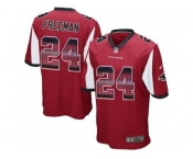 Nike Atlanta Falcons #24 Devonta Freeman Red Team Color Men's Stitched NFL Limited Strobe Jersey