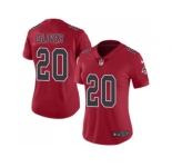 Women Nike Atlanta Falcons #20 Isaiah Oliver Red Stitched NFL Limited Rush Jersey