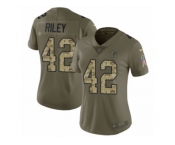 Women Nike Atlanta Falcons #42 Duke Riley Limited Olive Camo 2017 Salute to Service NFL Jersey