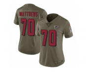 Women Nike Atlanta Falcons #70 Jake Matthews Limited Olive 2017 Salute to Service NFL Jersey