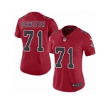 Women Nike Atlanta Falcons #71 Wes Schweitzer Limited Red Rush Vapor Untouchable NFL Jersey