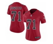 Women Nike Atlanta Falcons #71 Wes Schweitzer Limited Red Rush Vapor Untouchable NFL Jersey