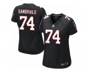 Women Nike Atlanta Falcons #74 Ty Sambrailo Game Black Alternate NFL Jersey