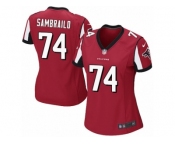 Women Nike Atlanta Falcons #74 Ty Sambrailo Game Red Team Color NFL Jersey