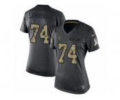 Women Nike Atlanta Falcons #74 Ty Sambrailo Limited Black 2016 Salute to Service NFL Jersey