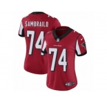 Women Nike Atlanta Falcons #74 Ty Sambrailo Red Team Color Vapor Untouchable Limited Player NFL Jersey