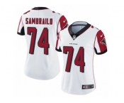 Women Nike Atlanta Falcons #74 Ty Sambrailo White Vapor Untouchable Limited Player NFL Jersey