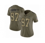 Women Nike Atlanta Falcons #97 Grady Jarrett Limited Olive Camo 2017 Salute to Service NFL Jersey