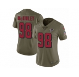 Women Nike Atlanta Falcons #98 Takkarist McKinley Limited Olive 2017 Salute to Service NFL Jersey